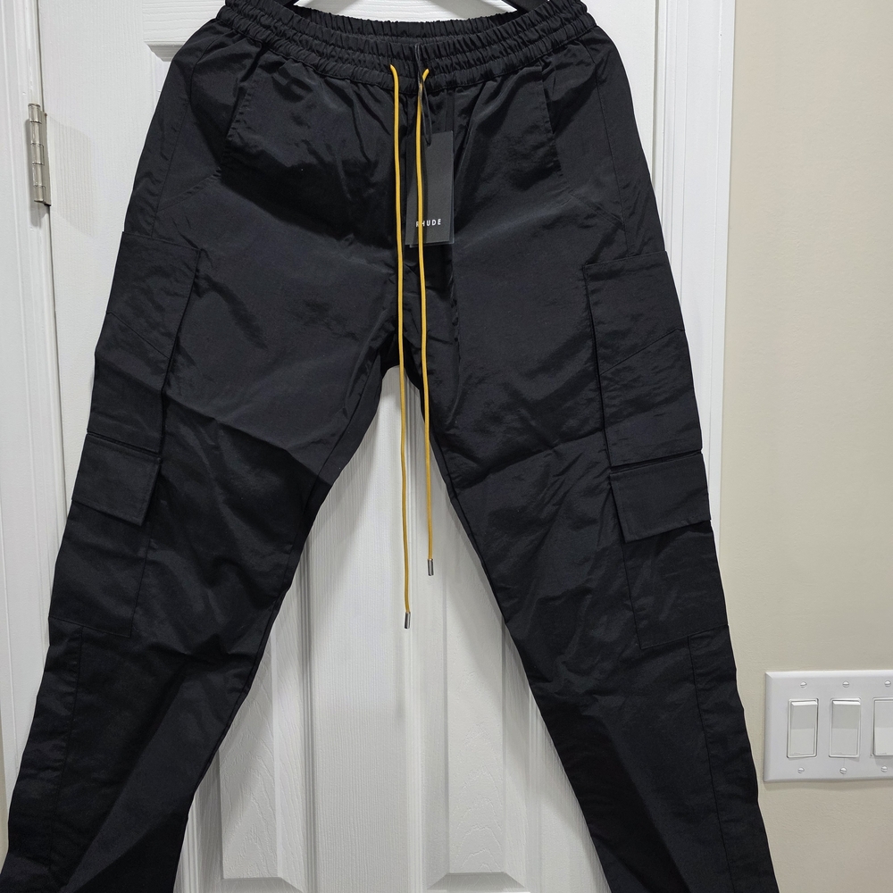 Rhude Cargo Pants In Black.. Nwt Never Worn